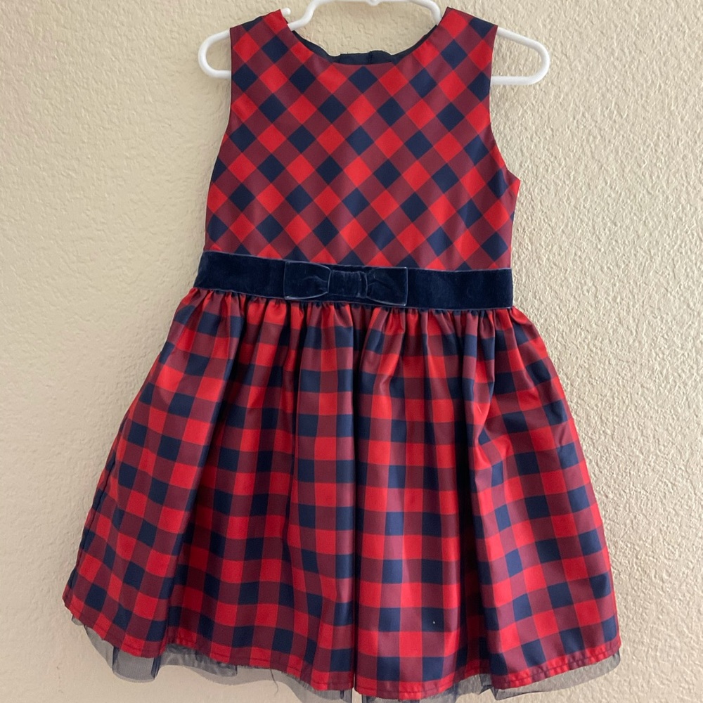 Plaid red and blue dress